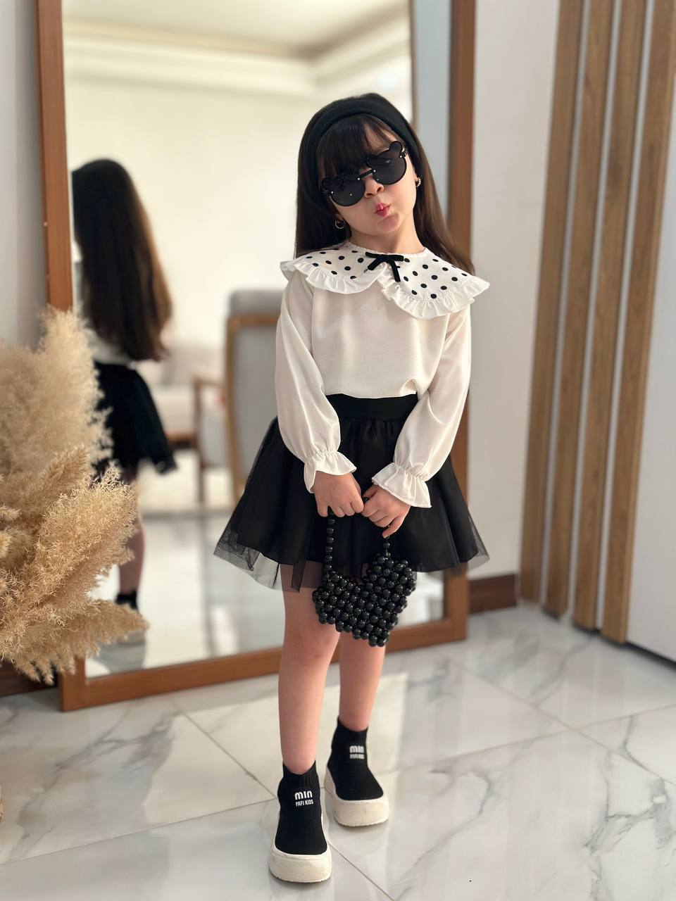 ست شومیز آستین بلند ودامن بچه گانه